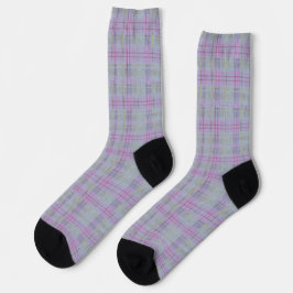 Lavender Plaid Harmony  Socken