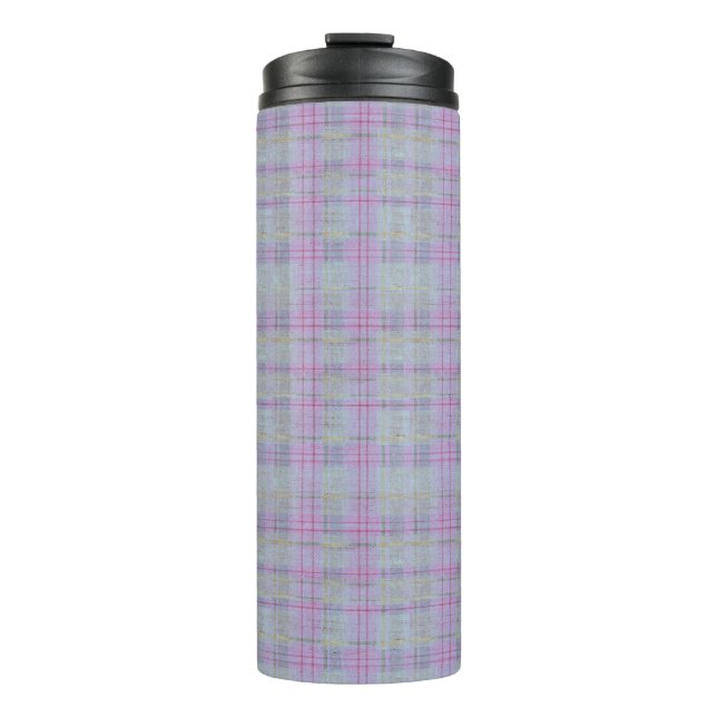 Lavender Plaid Harmony  Thermosbecher (Vorderseite)
