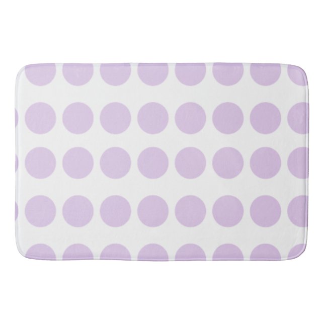 Lavender Polka Dots Design Badematte (Vorderseite)