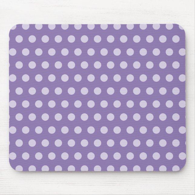 Lavender Polka Dots Mousepad (Vorne)