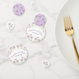 Lavender Purple Rose Wedding Konfetti