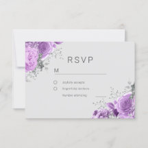 Lavender Purple & Silver Floral Elegant Wedding