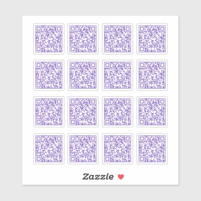 Lavender QR Code Laser Cut Vinyl Aufkleber (Blatt)
