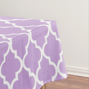 Lavender Quatrefolienfliesen Muster Tischdecke