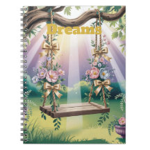 Lavender Rays Tree Swing Dream Notebook