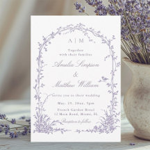 Lavender Romantic Botanical Arch Garden Wedding