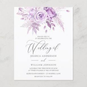 Lavender Rose Blumenbudget Einladung