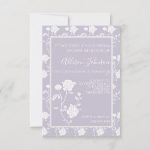 Lavender Rose Bridal Dusche Einladung
