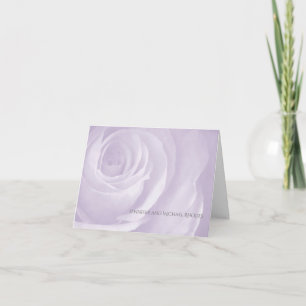 lavender Rose einfache Hochzeit danke