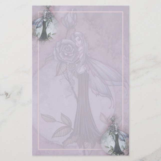 Lavender Rose Fairy Stationary von Molly Harrison Briefpapier (Vorderseite)