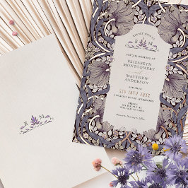 Lavender Rose-Gold Pimpernel William Morris Folieneinladung
