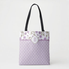 Lavender Rose Polka Dot Monogramm