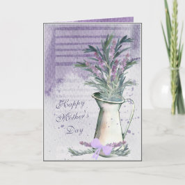 Lavender & Rosemary Watercolor Muttertagskarte Karte