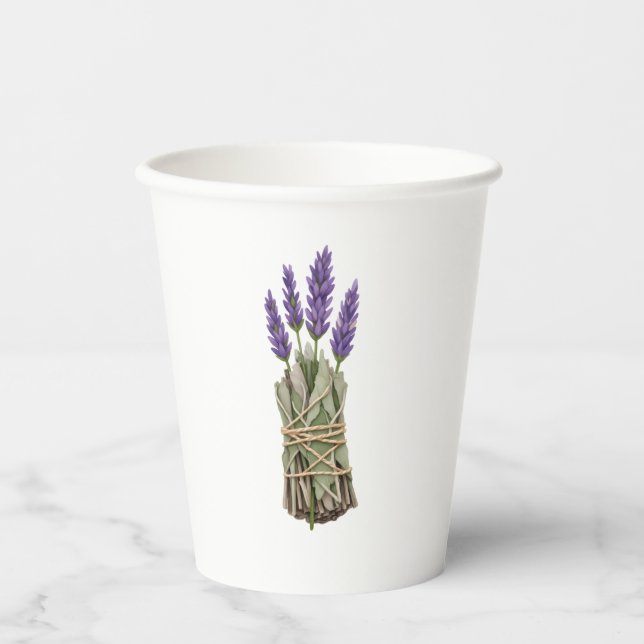 Lavender Sage Bundle Boho Paper Cups Pappbecher (Vorderseite)