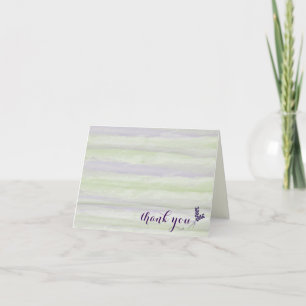 Lavender & Sage Watercolor Wedding Danke Karte