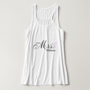 Lavender Scribbled Heart Future Frau. Tank Top