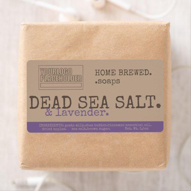 Lavender Sea Salt with Logo Trendy Rustic Vintage (Insitu)