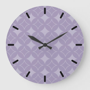 Lavender shippo pattern große wanduhr