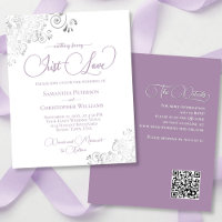 Lavender Silver QR Code HAUSHALT Hochzeit einladen