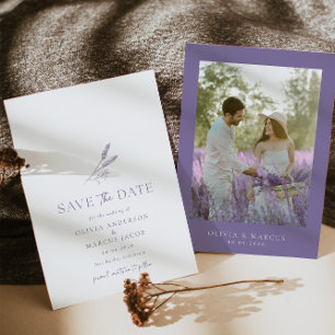 Lavender Simple Wedding speichern Sie das Datum Ei Einladung
