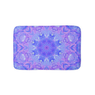 Lavender Sky Blue Lila Sparkle Damask Badematte