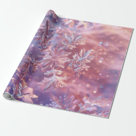 Lavender Snowflakes Weihnachten Geschenkpapier