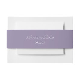 Lavender Solid Personalisiert Date Wedding Einladungsbanderole