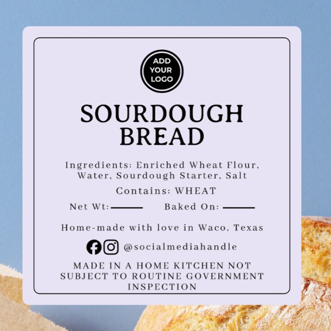Lavender Sourdough Ingredient Cottage Sticker (Von Creator hochgeladen)