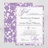 Lavender Spitz Gott ist Liebe Christlich Hochzeit