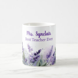 Lavender Spring Floral Bester Lehrer Dankeschön Kaffeetasse