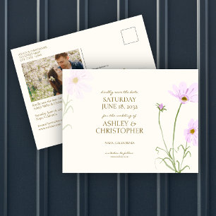 Lavender Spring Wildblume Wedding Save the Date Postkarte