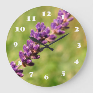 Lavender Stalk Foto Wall Clock Große Wanduhr