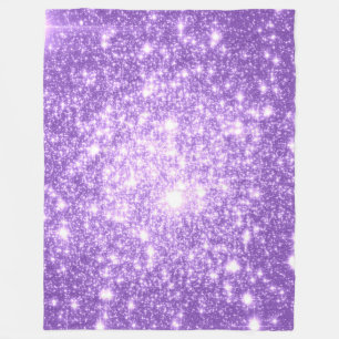 Lavender Stars Fleece Blanket