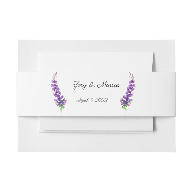 Lavender Stems Einladungsbanderole (Vorderseite Beispiel)