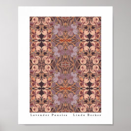 Lavender Stiefmütterchen Originale Kunst von Linda Poster