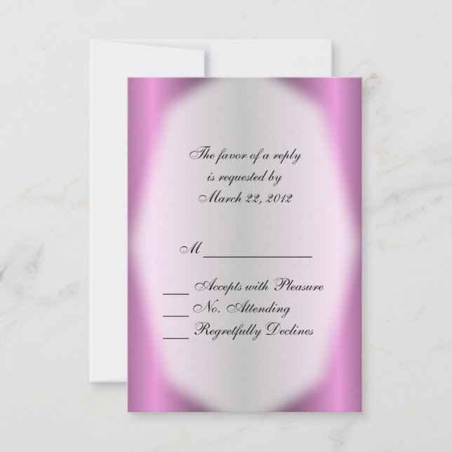 Lavender Stripe Wedding RSVP (Vorderseite)