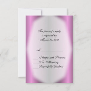 Lavender Stripe Wedding RSVP Karte