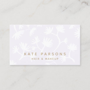 Lavender Subtile Floral Muster Schönheitssalon Visitenkarte