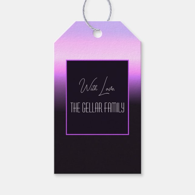 Lavender Sunset Geschenkmarke Geschenkanhänger (Vorderseite)