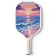 Lavender Sunset Lila Beach Ocean Wasserfarbe
