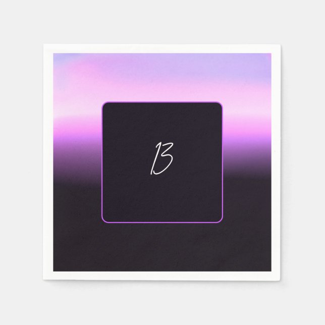 Lavender Sunset Paper Napkin Serviette (Vorderseite)