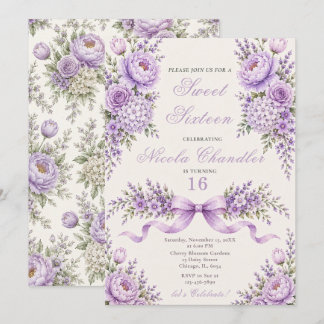 Lavender Sweet Sixteen Einladung