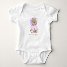 Lavender Teddy Bear Personalisiert Name Baby Baby Baby Strampler