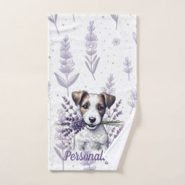 Lavender Terrier Liebe Badhandtuch Set