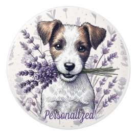 Lavender Terrier Liebe Keramikknauf