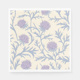 Lavender Thistle Blume Muster Serviette