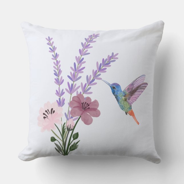 Lavender Throw Pillow Kissen (Vorderseite)
