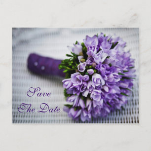 Lavender Tulip Blume Save the Date Hochzeitskarte Ankündigungspostkarte