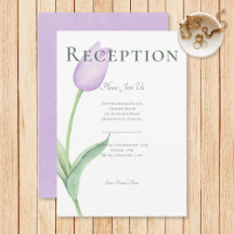 Lavender Tulip Solo Lila Moderner Empfang