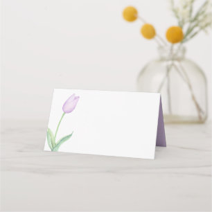 Lavender Tulip Solo Moderne Lila Hochzeit Platzkarte